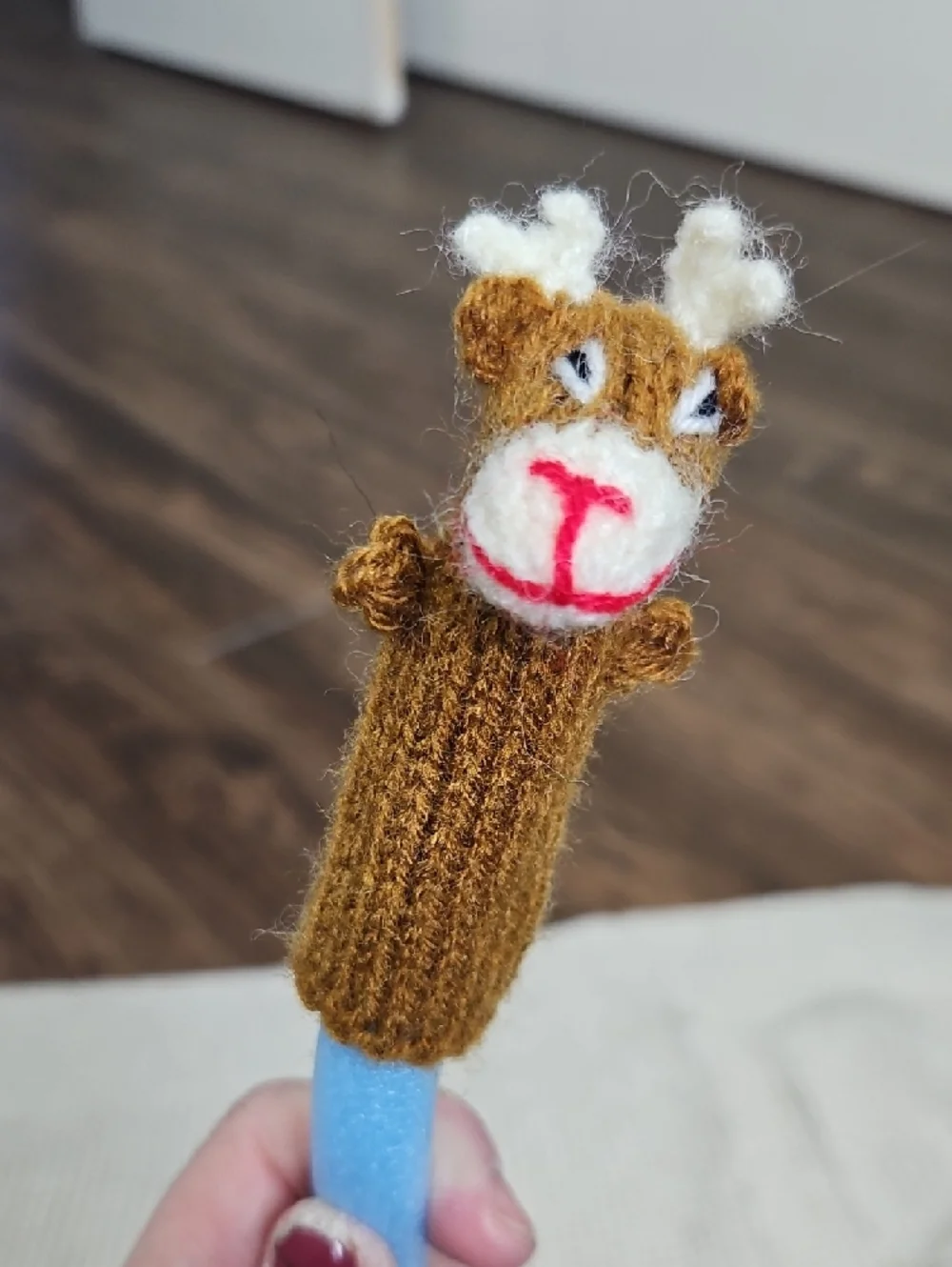 Hand-Knit Animal Finger Puppet Set of 11 Storytelling Toys